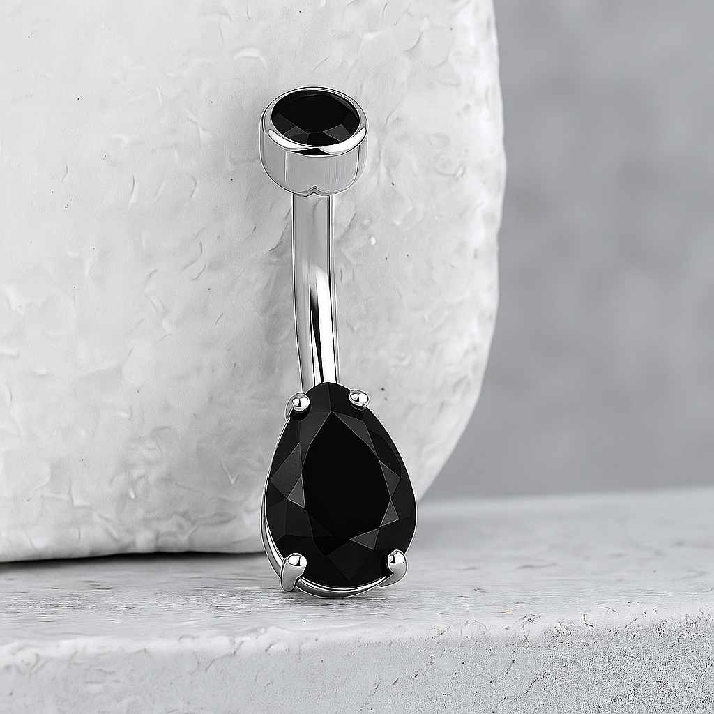 Giselle - Titanium Pear Belly Ring