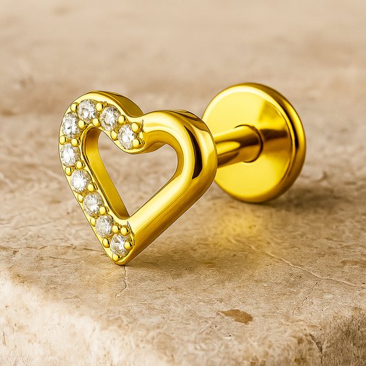 Lina - Crystal Heart Stud