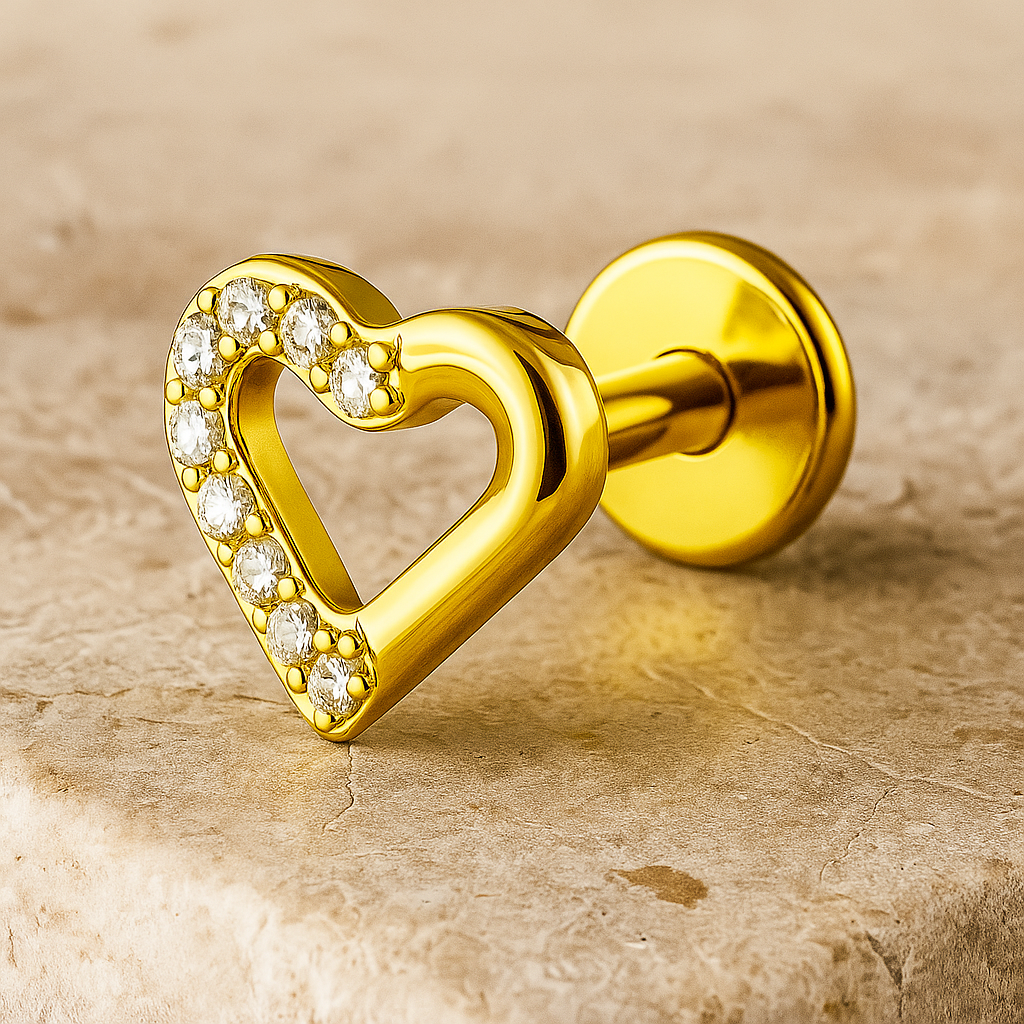 Lina - Crystal Heart Stud