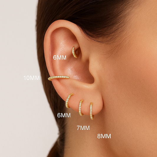 Vera - Titanium Segment Ring with Side Facing Stones