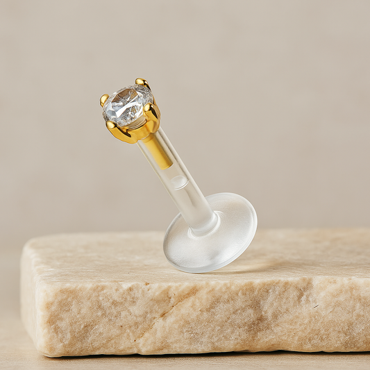 Aurora - Bioplastic Labret Push In Stud