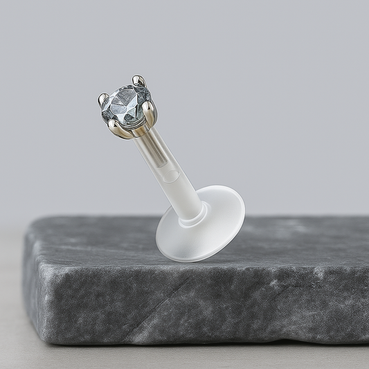 Aurora - Bioplastic Labret Push In Stud