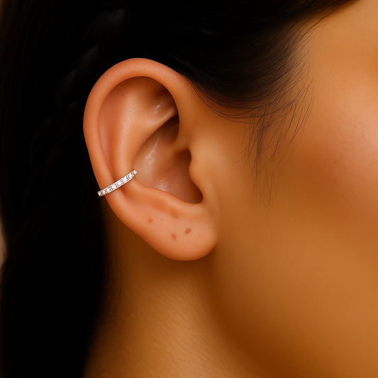 Isla - Titanium Square Blaze Segment Ring