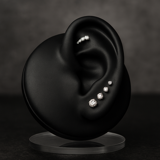 Nora - Titanium Curved Stud