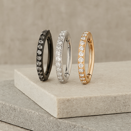 Anara - Surgical Steel Blaze Segment Rings