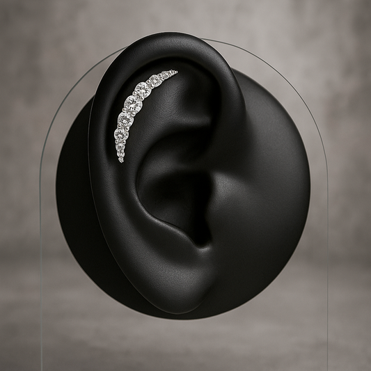 Gabriela- Surgical Steel Crescent Stud