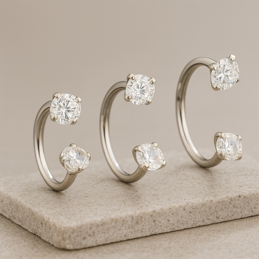 Hera - C Hoop Double Stud