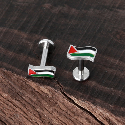 Palestine - Surgical Steel Flag Labret