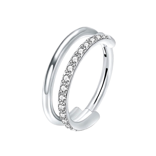 Ivana - Titanium Double Layer Segment Ring