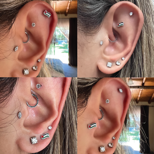 Palestine - Surgical Steel Flag Labret