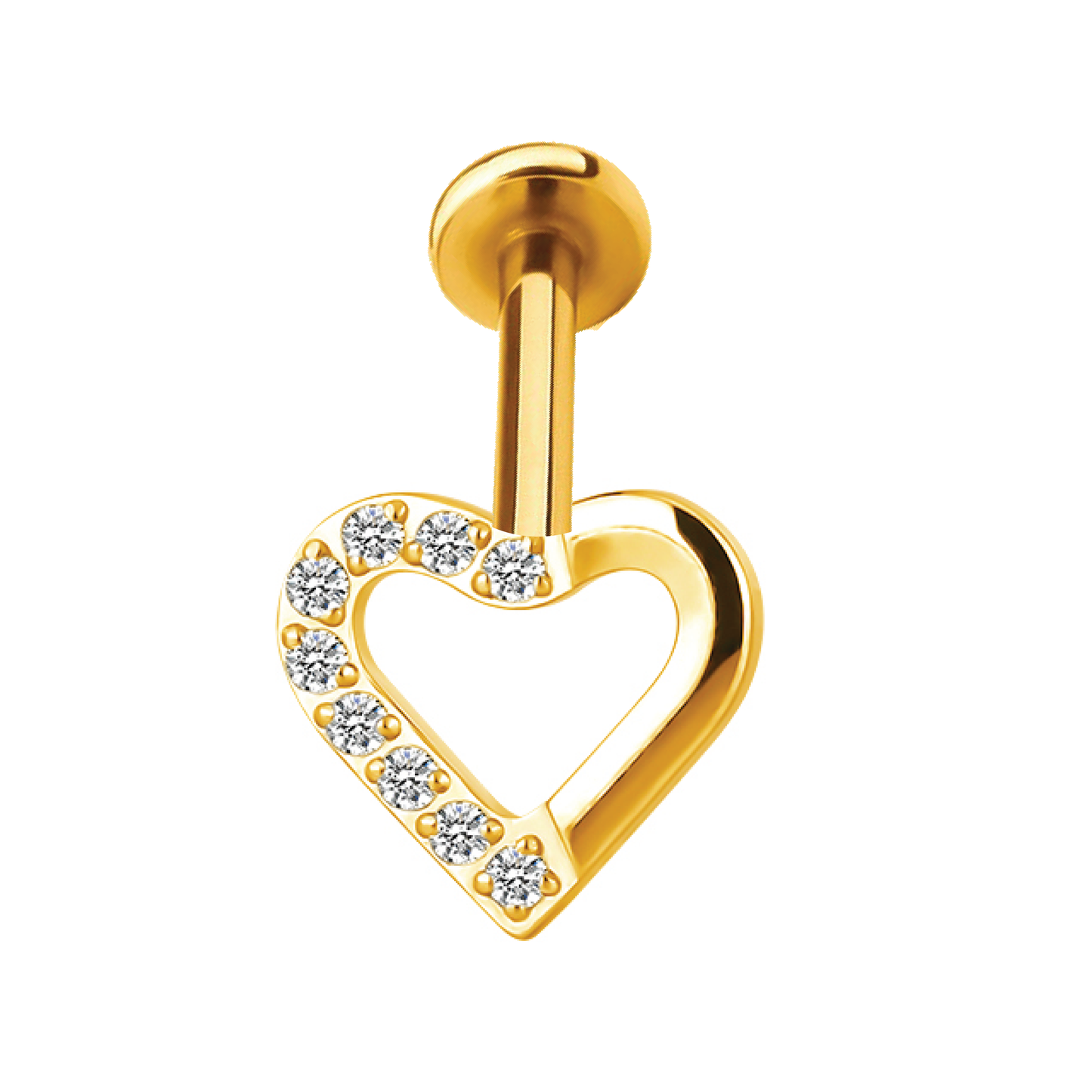 Lina - Crystal Heart Stud