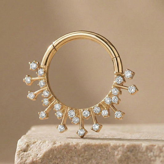Mahira - Titanium Sunburst Daith Ring