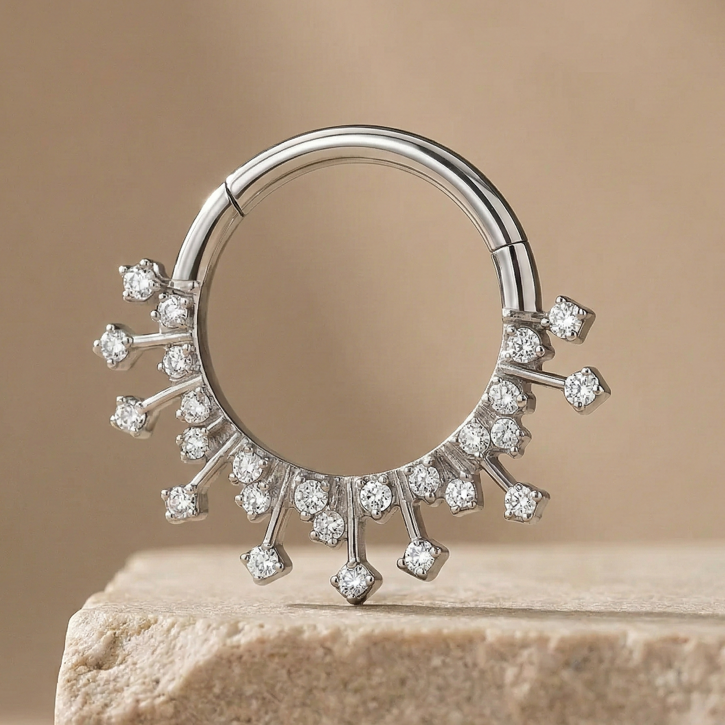 Mahira - Titanium Sunburst Daith Ring