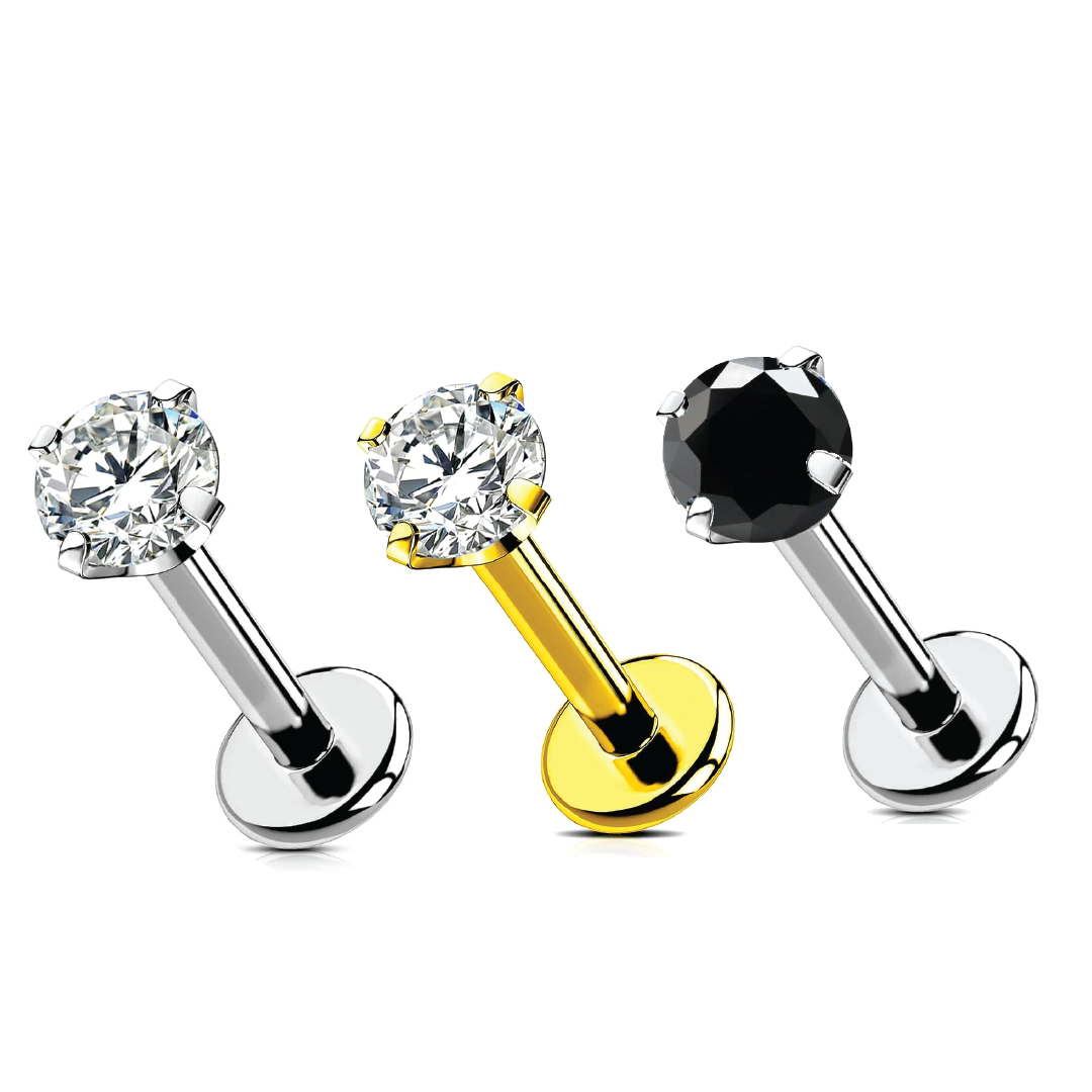 Flat sales back labret