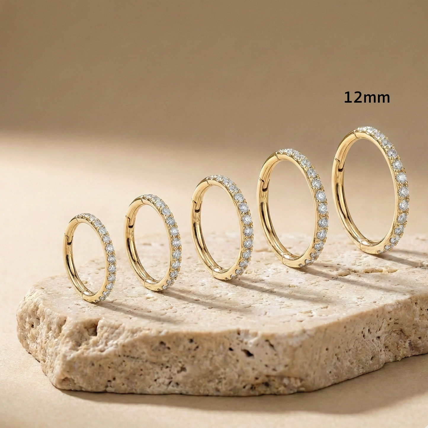 Vera - Titanium Segment Ring with Side Facing Stones