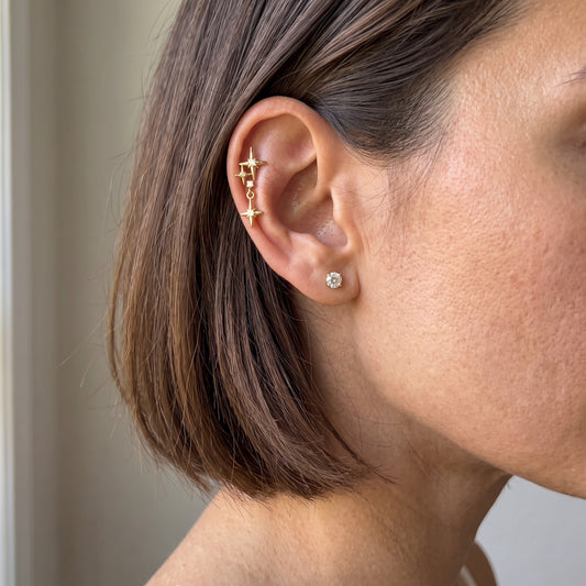 Zaira - Titanium Dangle Star