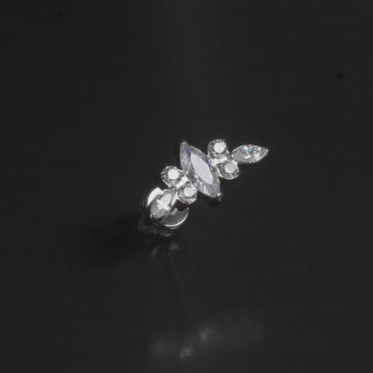 Lola - Titanium Wreath Stud