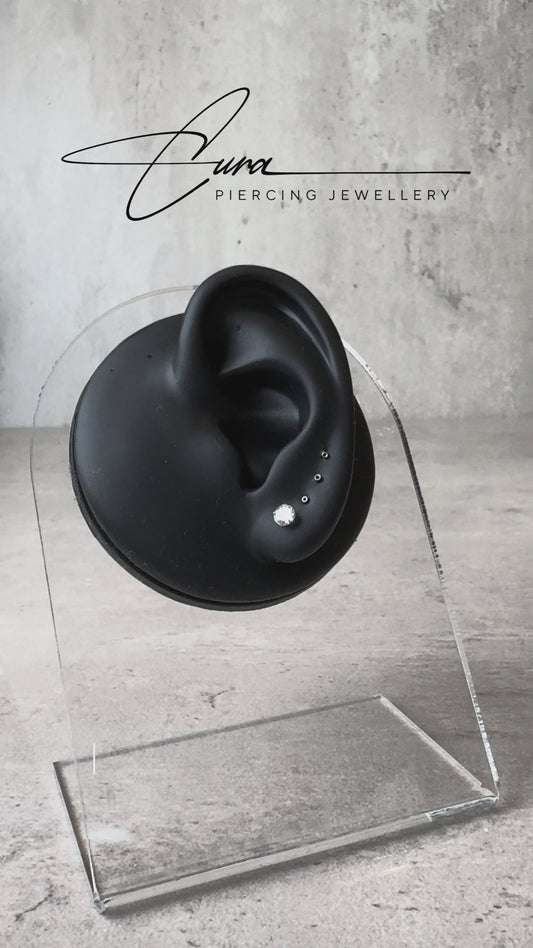 Sara - Titanium Threadless Stud