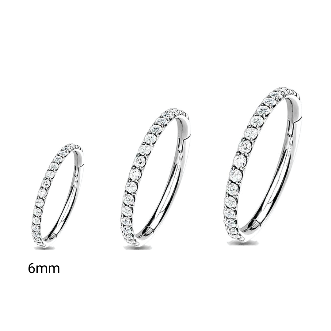 Vera - Titanium Segment Ring with Side Facing Stones