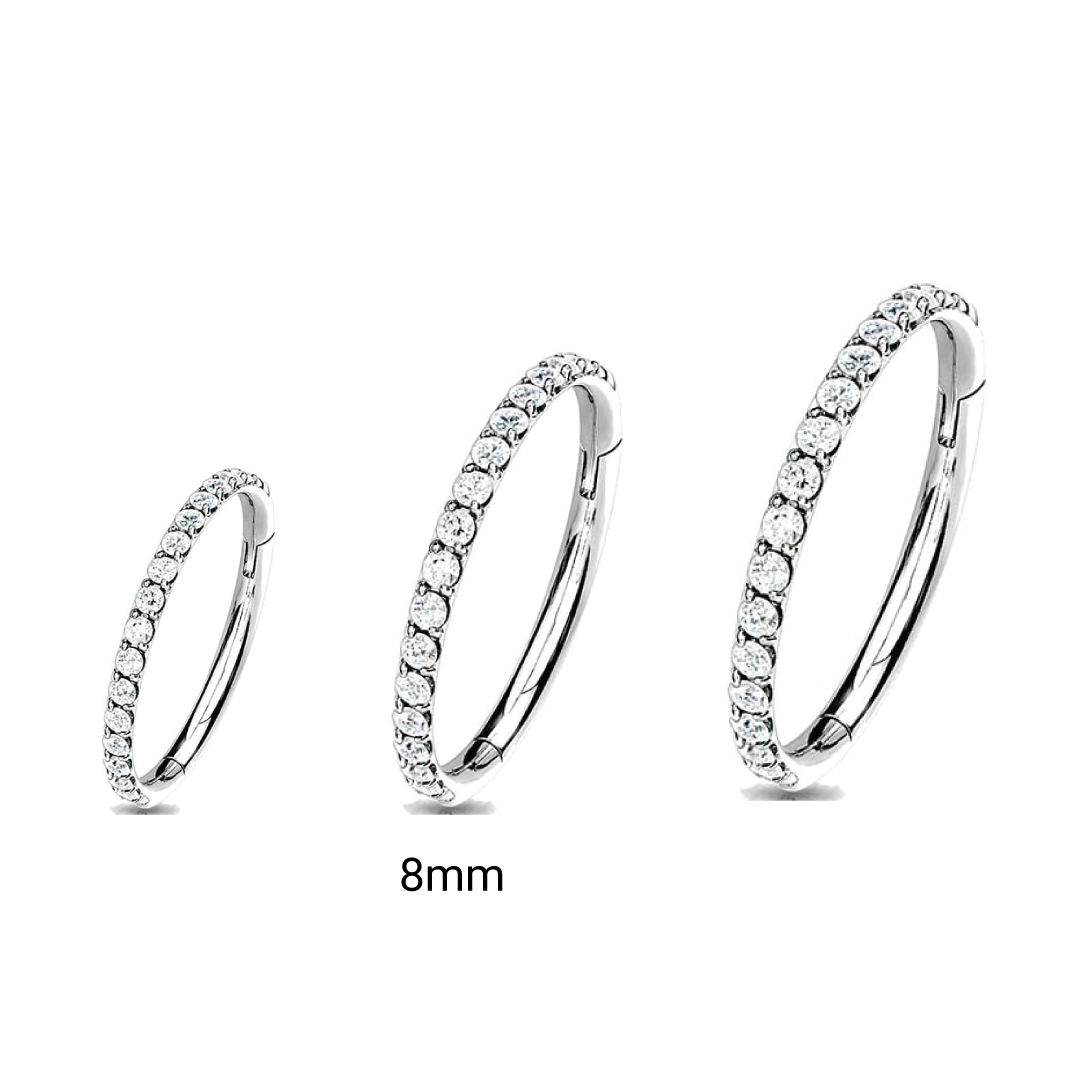 Vera - Titanium Segment Ring with Side Facing Stones