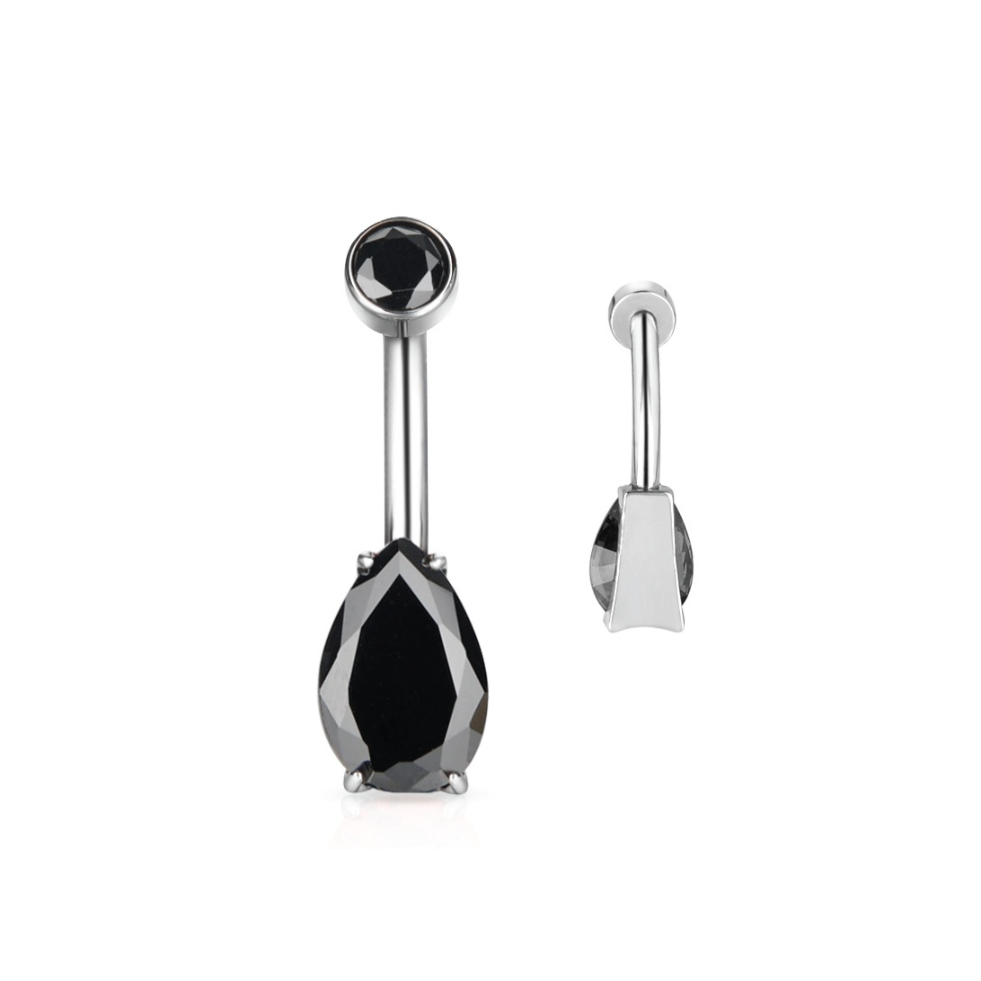 Giselle - Titanium Pear Belly Ring