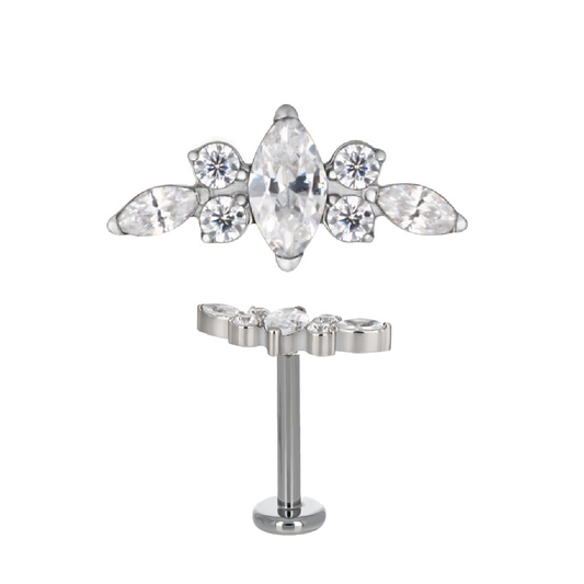 Lola - Titanium Wreath Stud