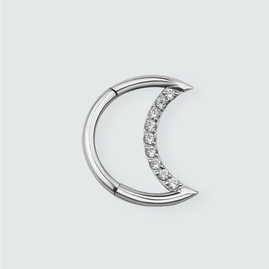 Dina - Titanium Moon Daith/ Septum Segment Ring