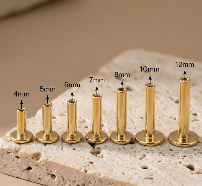 4mm, 5mm, 7mm, 8mm, 10mm and 12mm Titanium Threaded Labret Post Only