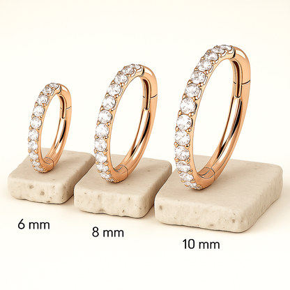 Vera - Titanium Segment Ring with Side Facing Stones