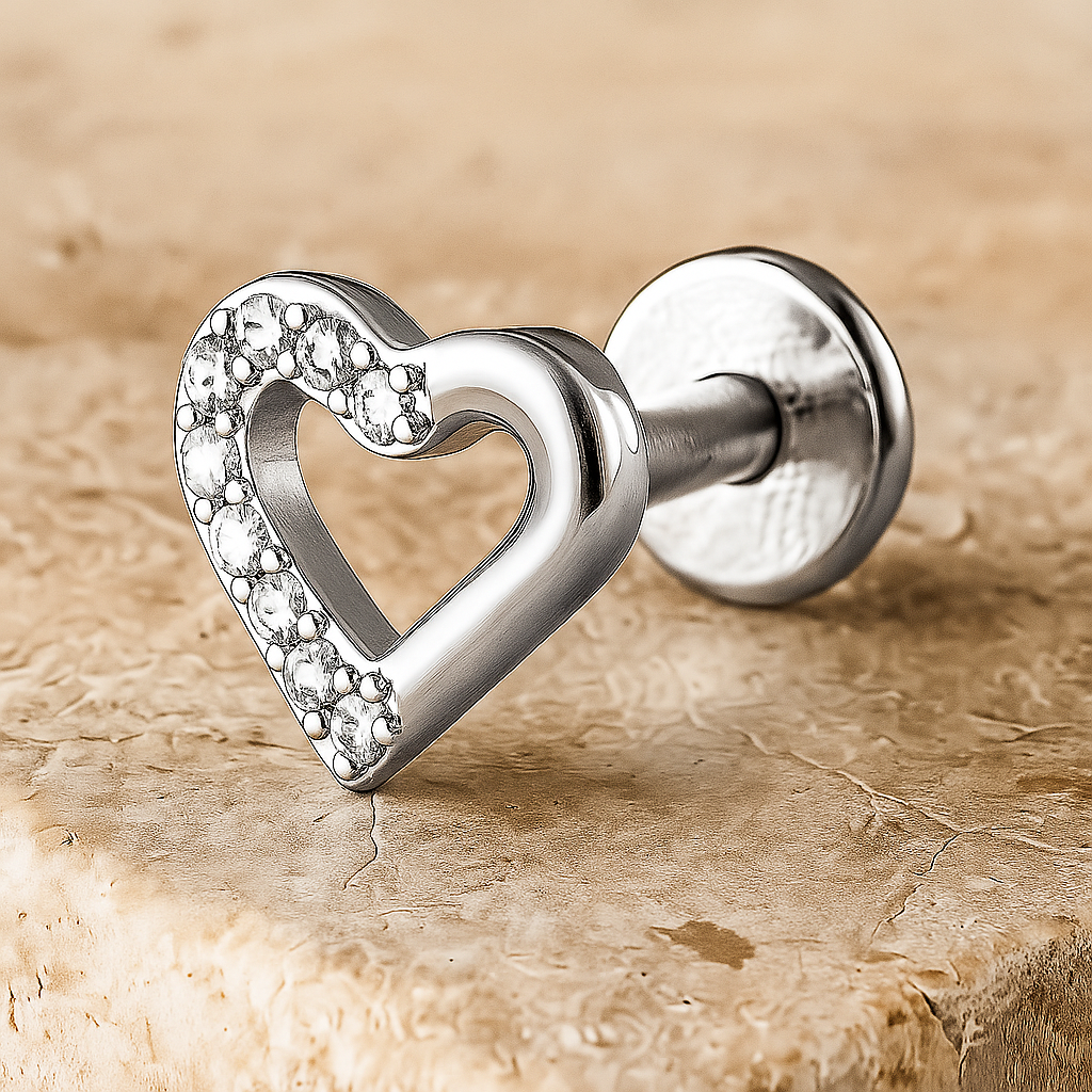 Lina - Crystal Heart Stud