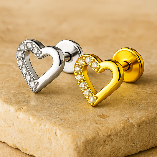 Lina - Crystal Heart Stud