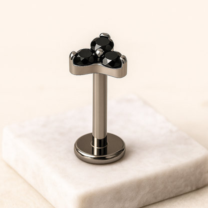 Trinity - Titanium Tristone Stud