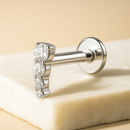 Nora - Titanium Curved Stud