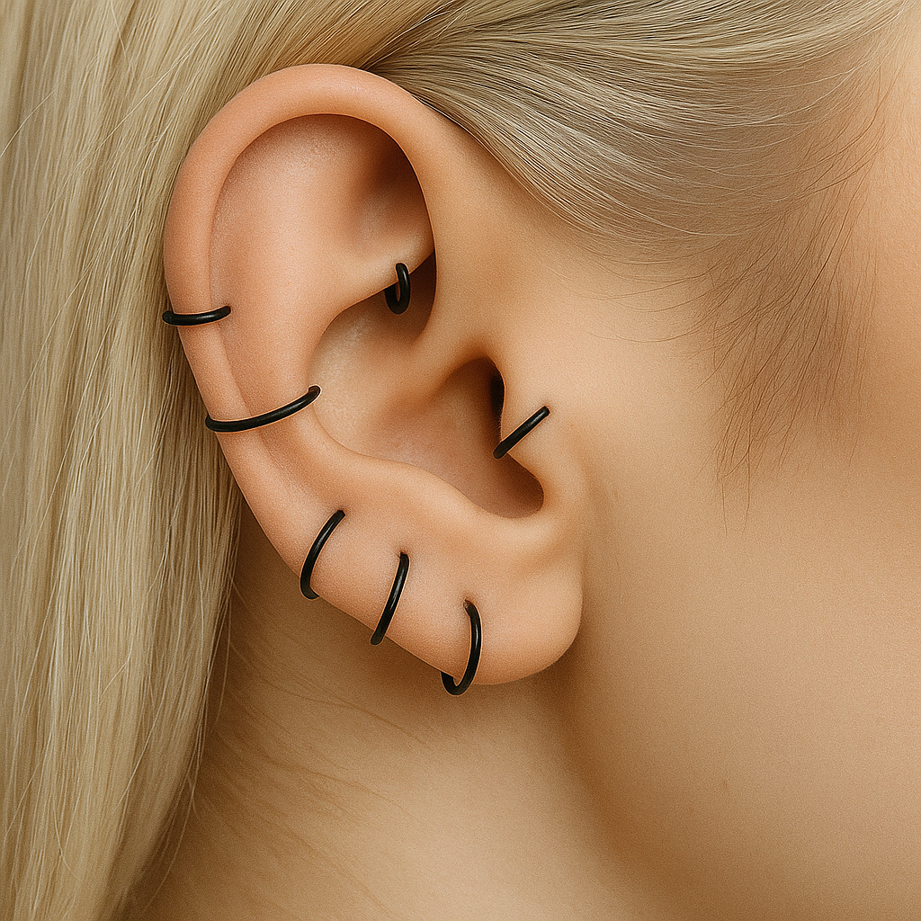 Lana - Plain Titanium Segment Ring