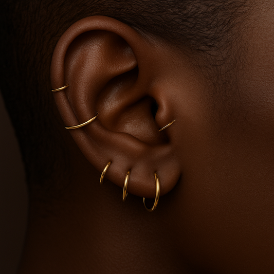 Lana - Plain Titanium Segment Ring – hypoallergenic piercing jewellery by Cura
