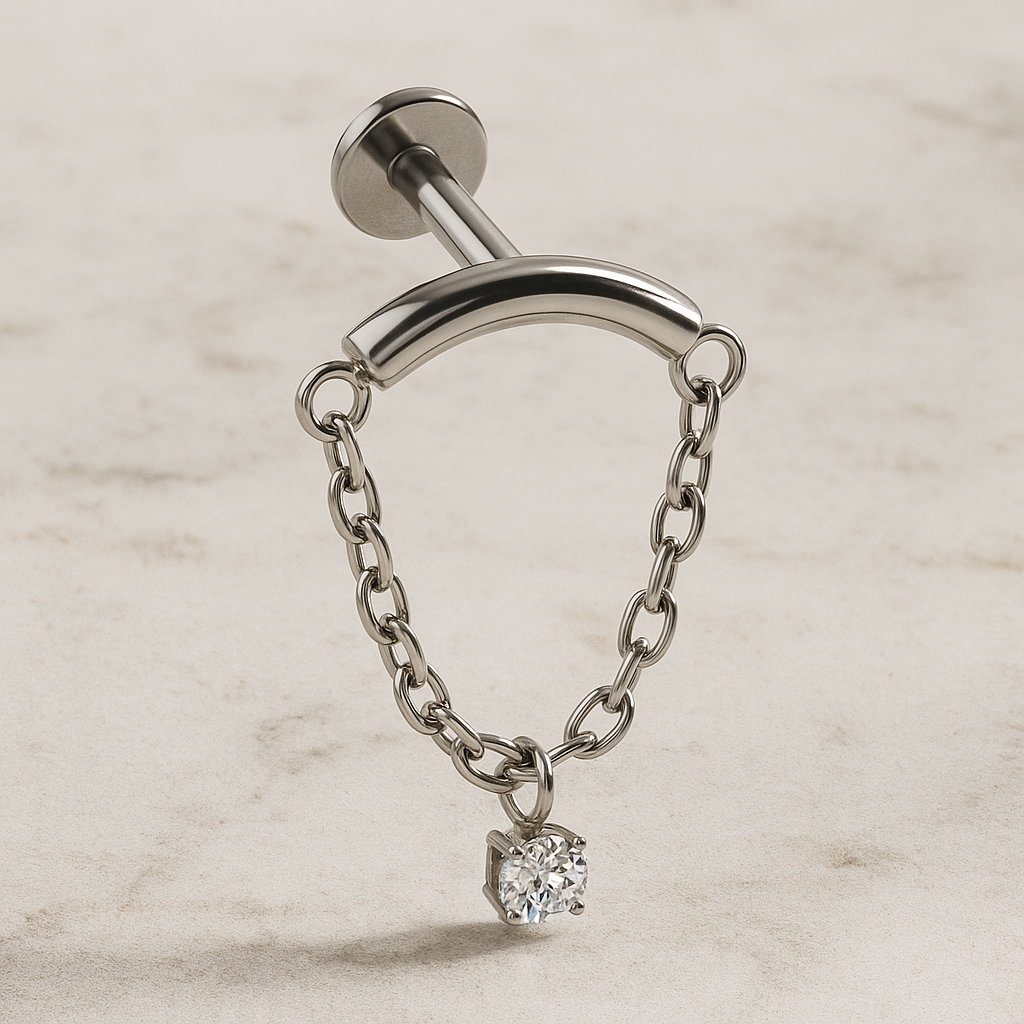 Dahlia - Titanium Hidden Helix Chain