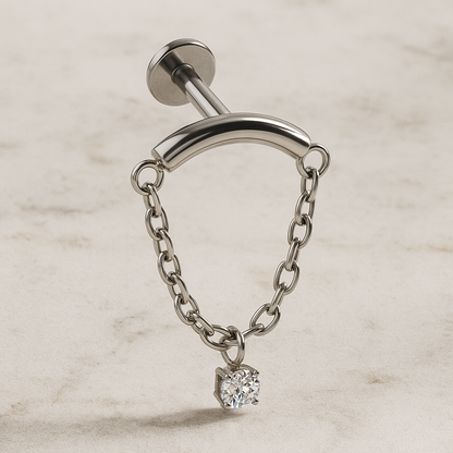 Dahlia - Titanium Hidden Helix Chain