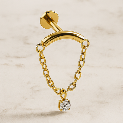 Dahlia - Titanium Hidden Helix Chain