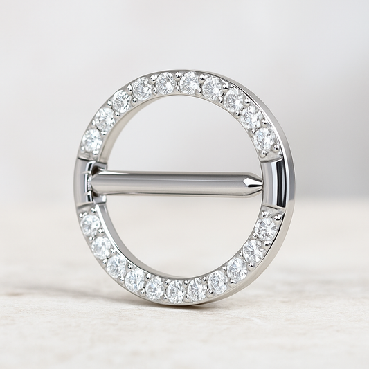 Nia - Titanium Nipple Shield – hypoallergenic piercing jewellery by Cura
