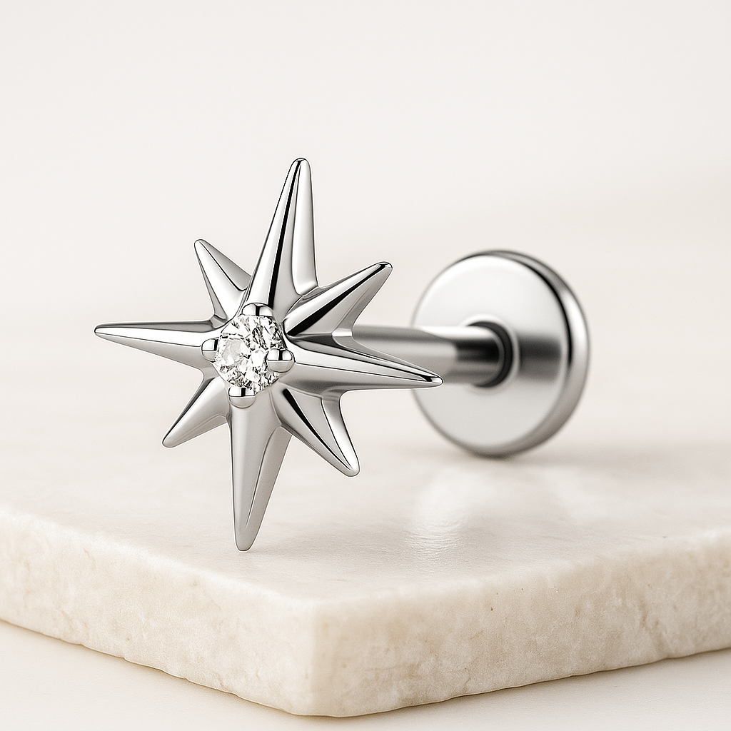 Azura - Titanium Nova Star Stud