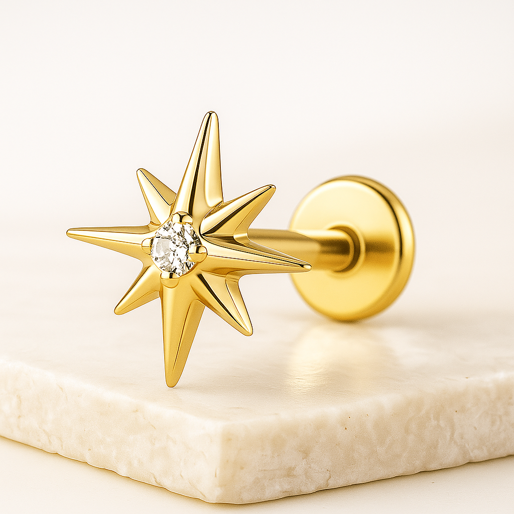 Azura - Titanium Nova Star Stud