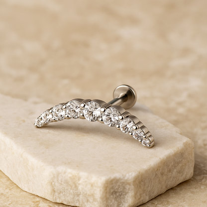 Gabriela- Surgical Steel Crescent Stud