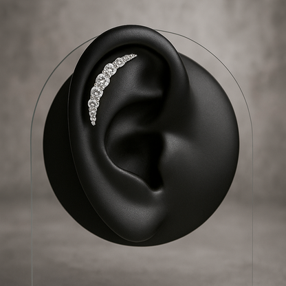 Gabriela- Surgical Steel Crescent Stud