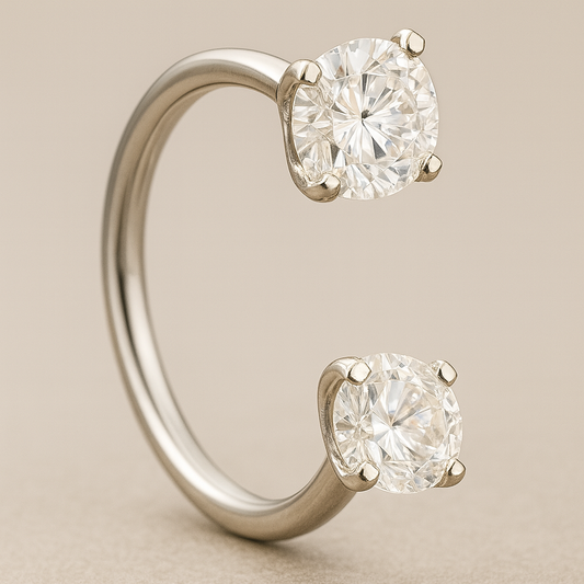 Hera - C Hoop Double Stud
