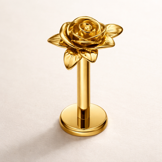 Rosa - Titanium Rose Stud