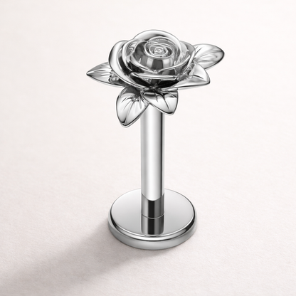Rosa - Titanium Rose Stud