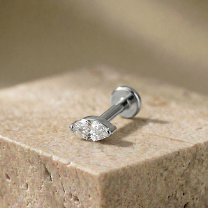 Anna - Titanium Marquise Stud