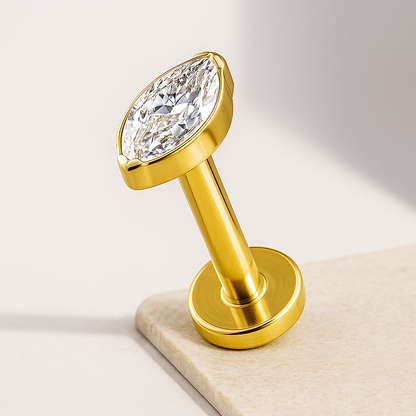 Anna - Titanium Marquise Stud