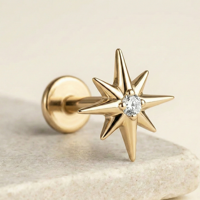 Azura - Titanium Nova Star Stud