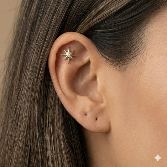 Azura - Titanium Nova Star Stud